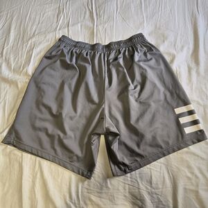 Adidas Men's Gray Athletic Striped Running Training Shorts Size XXL